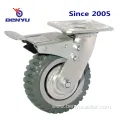 Heavy-Duty Swivel PU Caster Side Brake